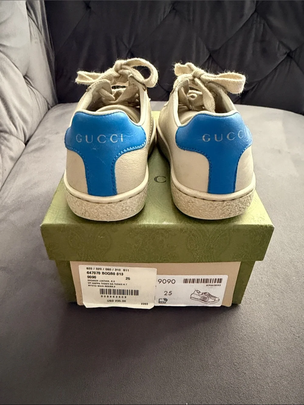 Gucci Kids Leather Sneakers